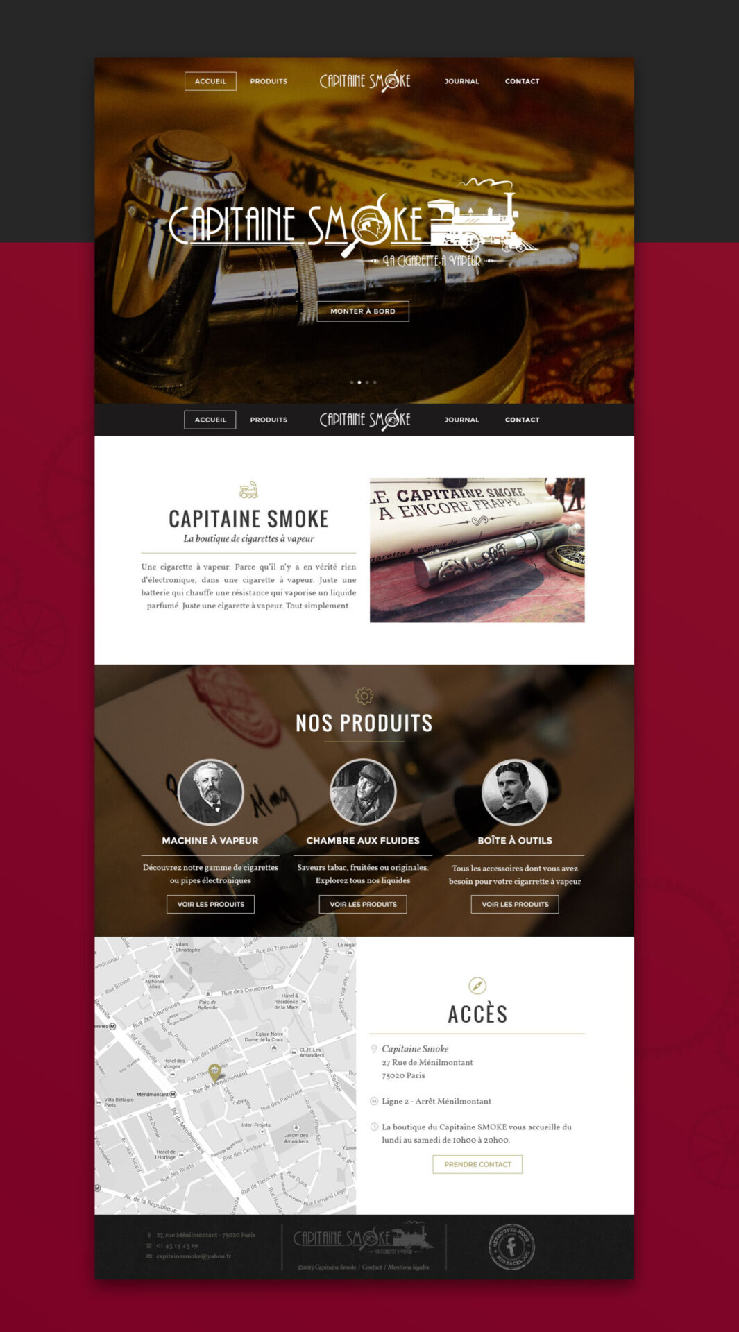Webdesign site Capitaine Smoke
